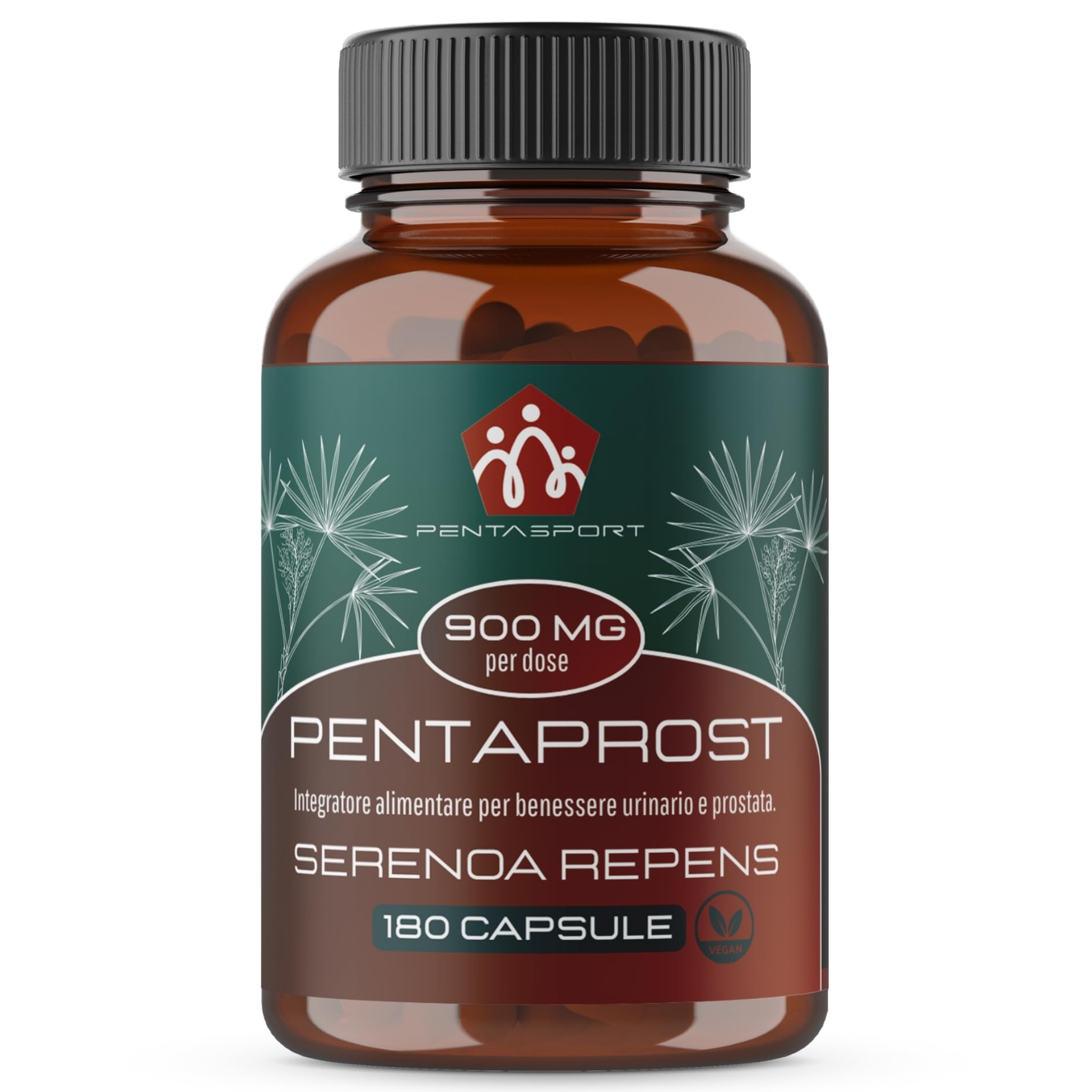 Serenoa Repens Prostata Forte 900mg 180 Capsule - Integratore Benessere Uomo con Saw Palmetto a Supporto della Funzione Prostatica e Urinaria