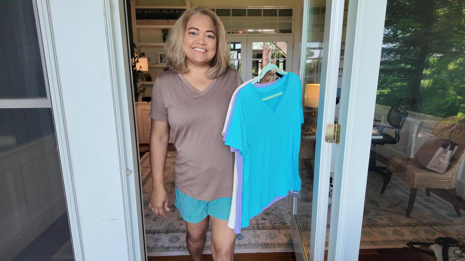 Soft and Flattering 4 Pack V Neck Tees