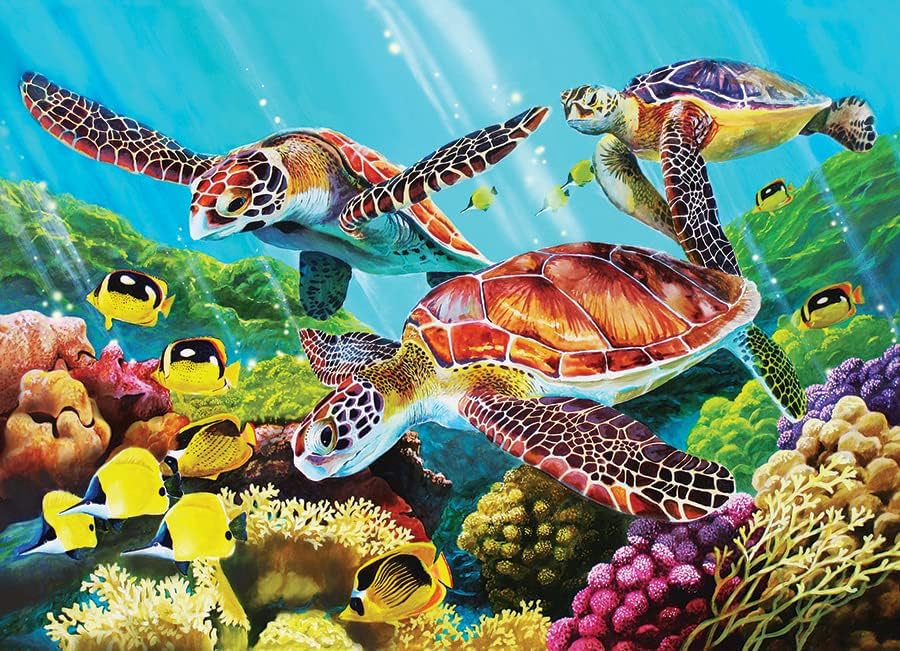 Cobble Hill Family Piece's 350 Puzzle - Molokini Current - Muestra de póster incluido