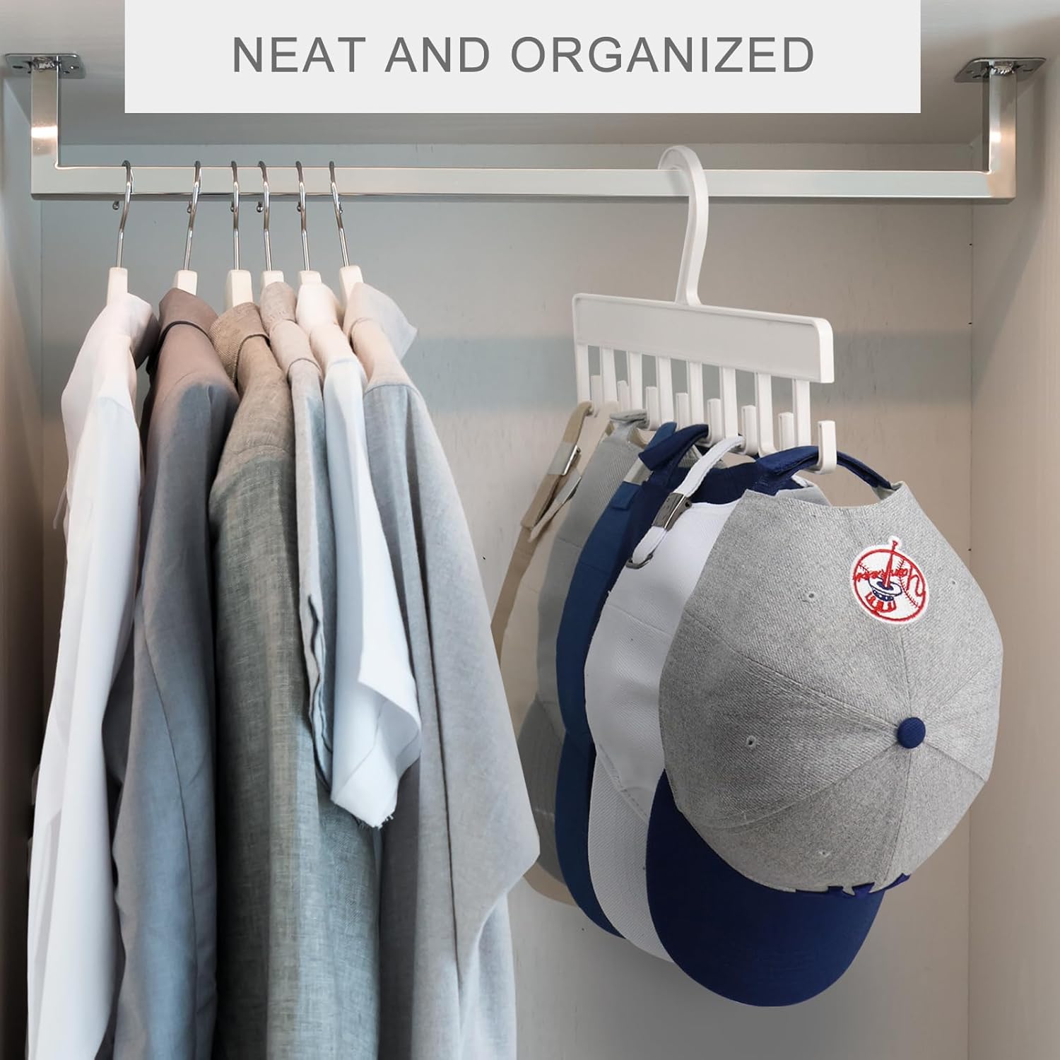 Hat Hanrs for Closet, Hat Organizer for Baseball s, Hat Ras Hooks