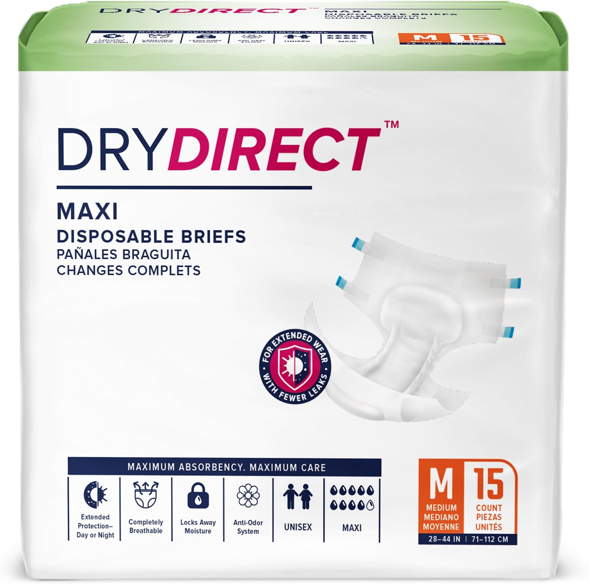 Maxi Overnight Brief (Pack of 15 - Medium)