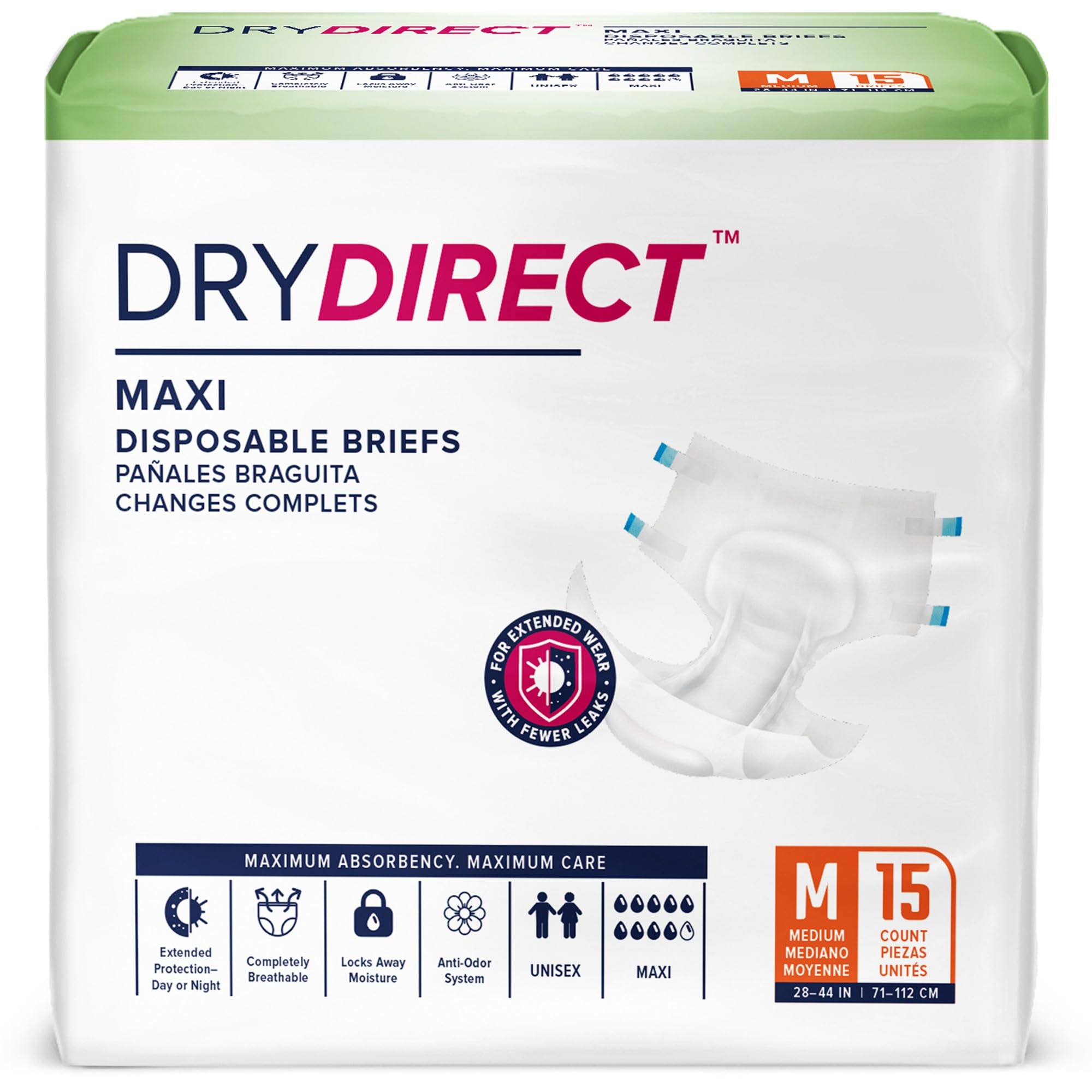 Maxi Overnight Brief (Pack of 15 - Medium)