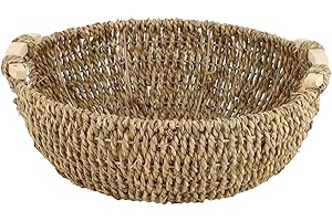 Wicker Grass Tray|13"x5" Round Storage Baskets
