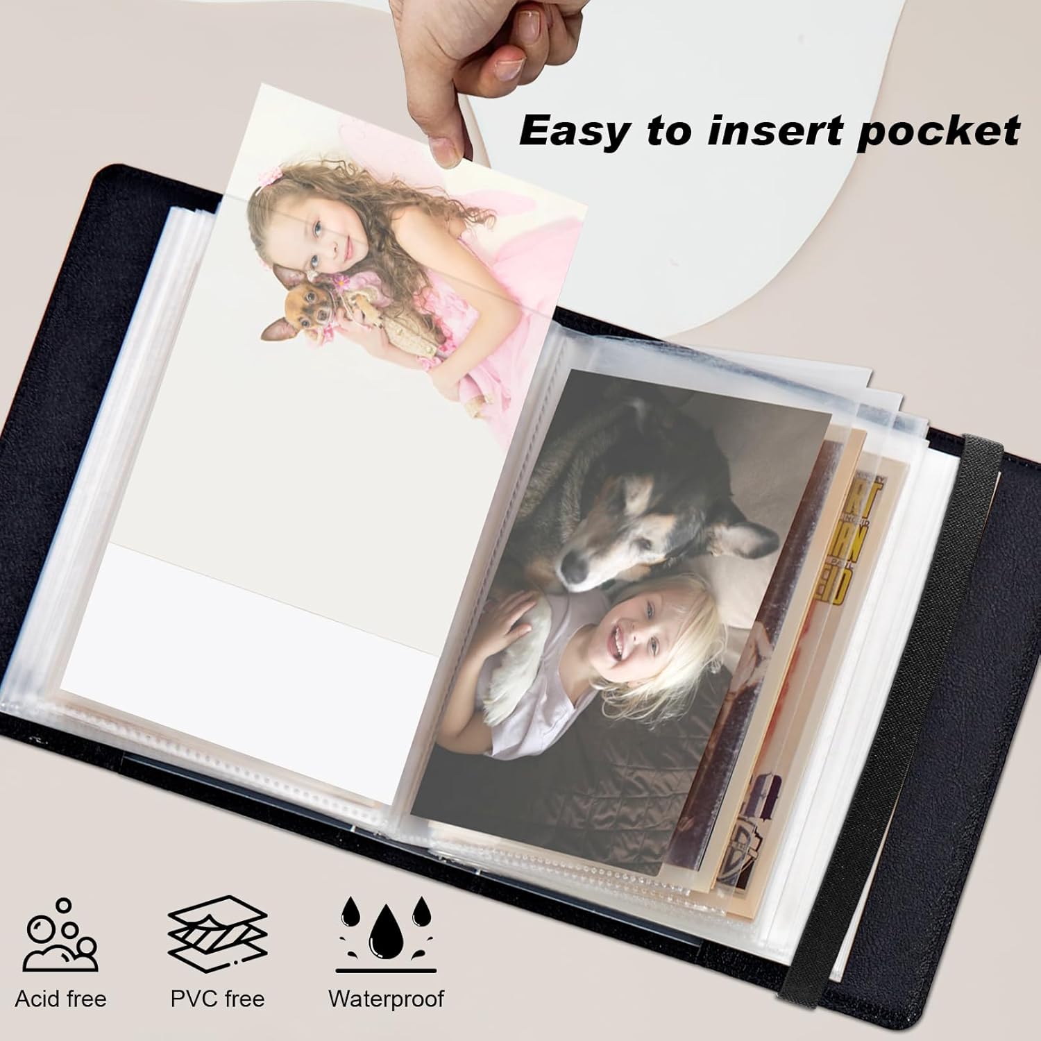 DEGDFSGR Small Photo Album 4x6 60 Pockets 120 Photos - Adventure Book Baby Photo Albums Photo Books for 4X6 Pictures Memory Book with Black Elastic Band for Photo Storage, Cute Green Turtle - Image 6