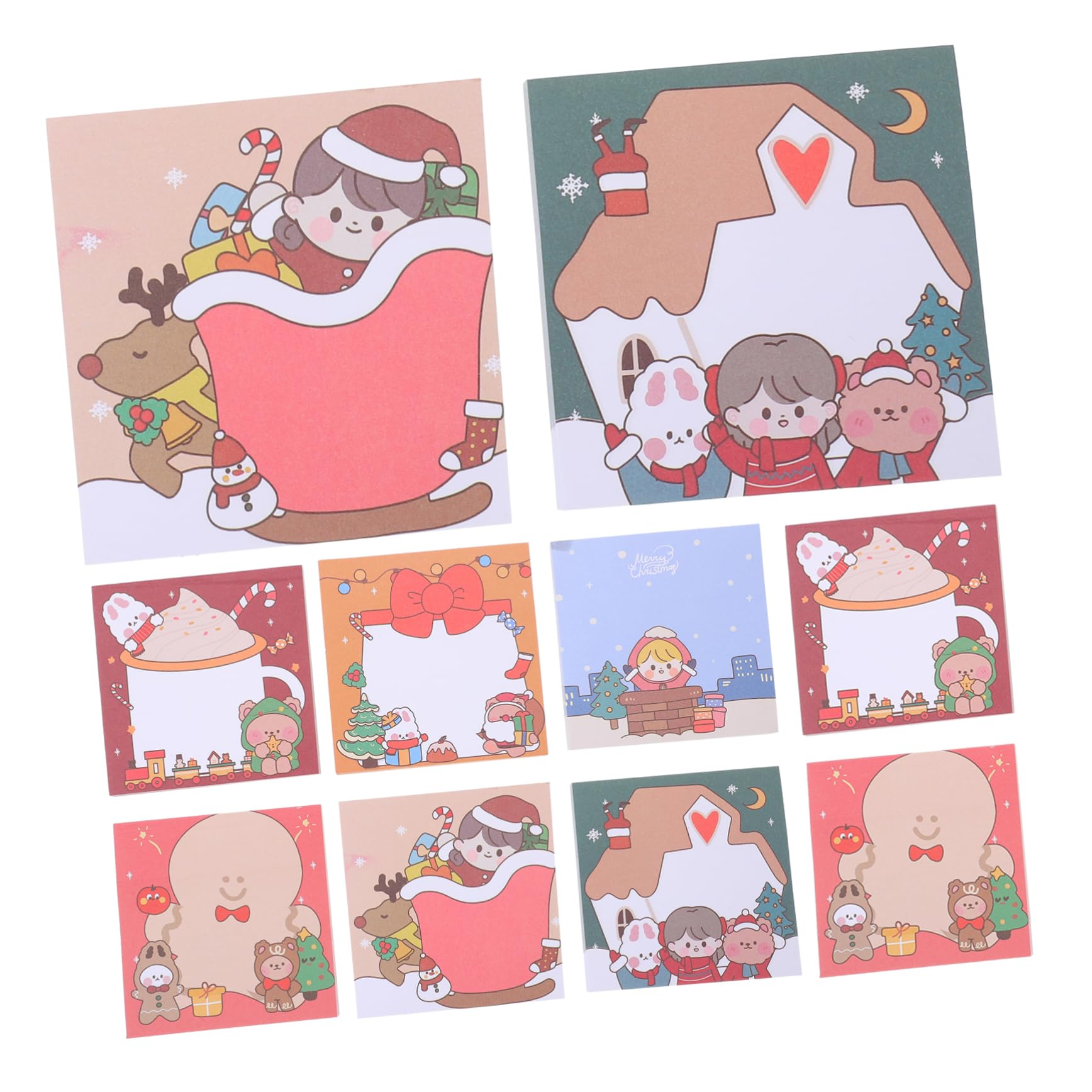 3sets Weihnachten Pad Zerreißbar Memo Notizen Weihnachten Dekoriert Post Memo Büro Heimgebrauch 12 Stücke * 3