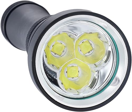Miniatura 4 de Linterna de buceo de 5000lm, linterna de buceo subacuática súper brillante con 3 modos, IP8 impermeable noche buceo antorcha 328.1 ft de luz