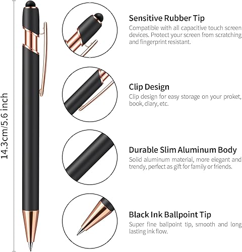 Miniatura 2 de Bolígrafos personalizados con lápiz capacitivo, bolígrafo personalizado para ejecutivos, profesores y estudiantes. Regalo ideal para graduaciones,