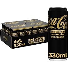 Coca-Cola Zero Sugar Zero Caffeine All the Taste of Coca-Cola Formula without Calories and Caffeine 100% Recyclable Tin - 24 Cans of 330 ml