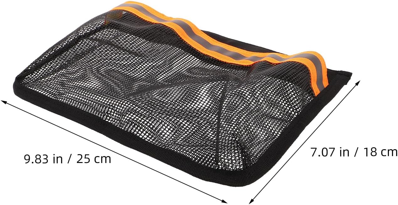 Self-Adhesive Boat Organizer: 9.8x7.1in Reflective Net Bag - Boat Caddy Organizer for Tackle, Tools, Gear & Marine Accessories Storage