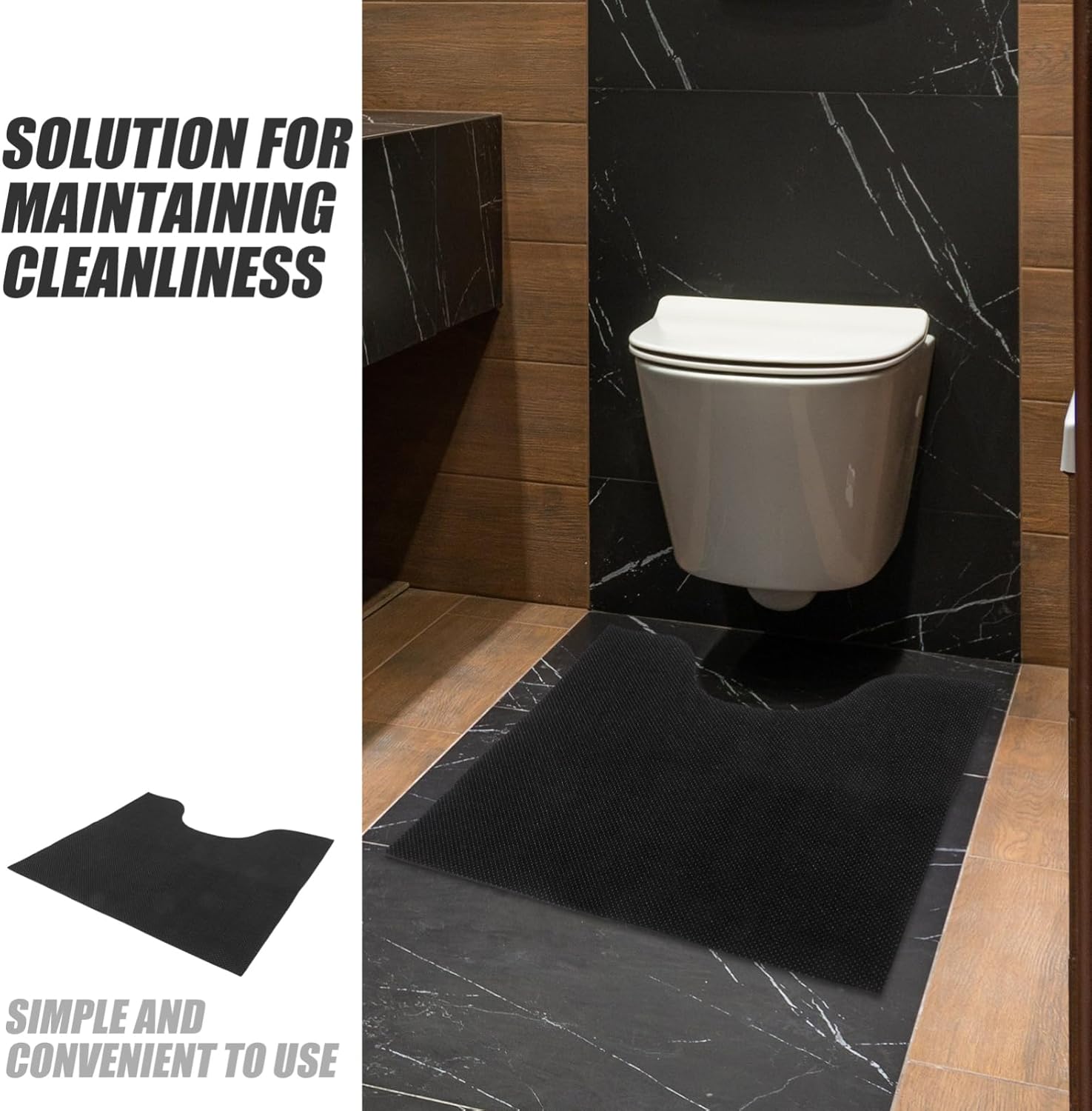 6pcs U-Shaped Toilet Training Rug Non- Absorbent Bathroom Mat for Boy Girl Machine Washable Potty Training Fits Various Toilet Models for Toddlers and Boy Girl