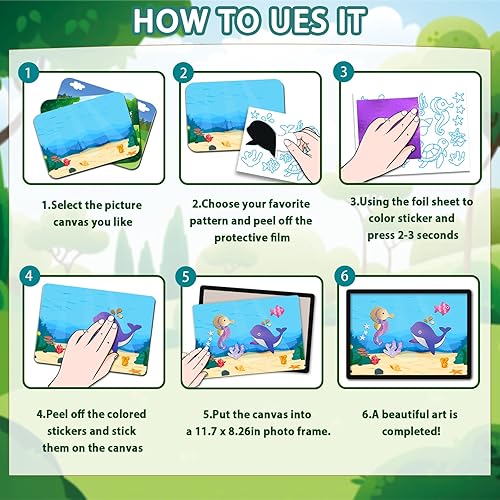 Miniatura 6 de SOOVSY Actividad artística y artesanal, insectos divertidos de aluminio, arte sin desorden para niños, kits y suministros de manualidades, actividad