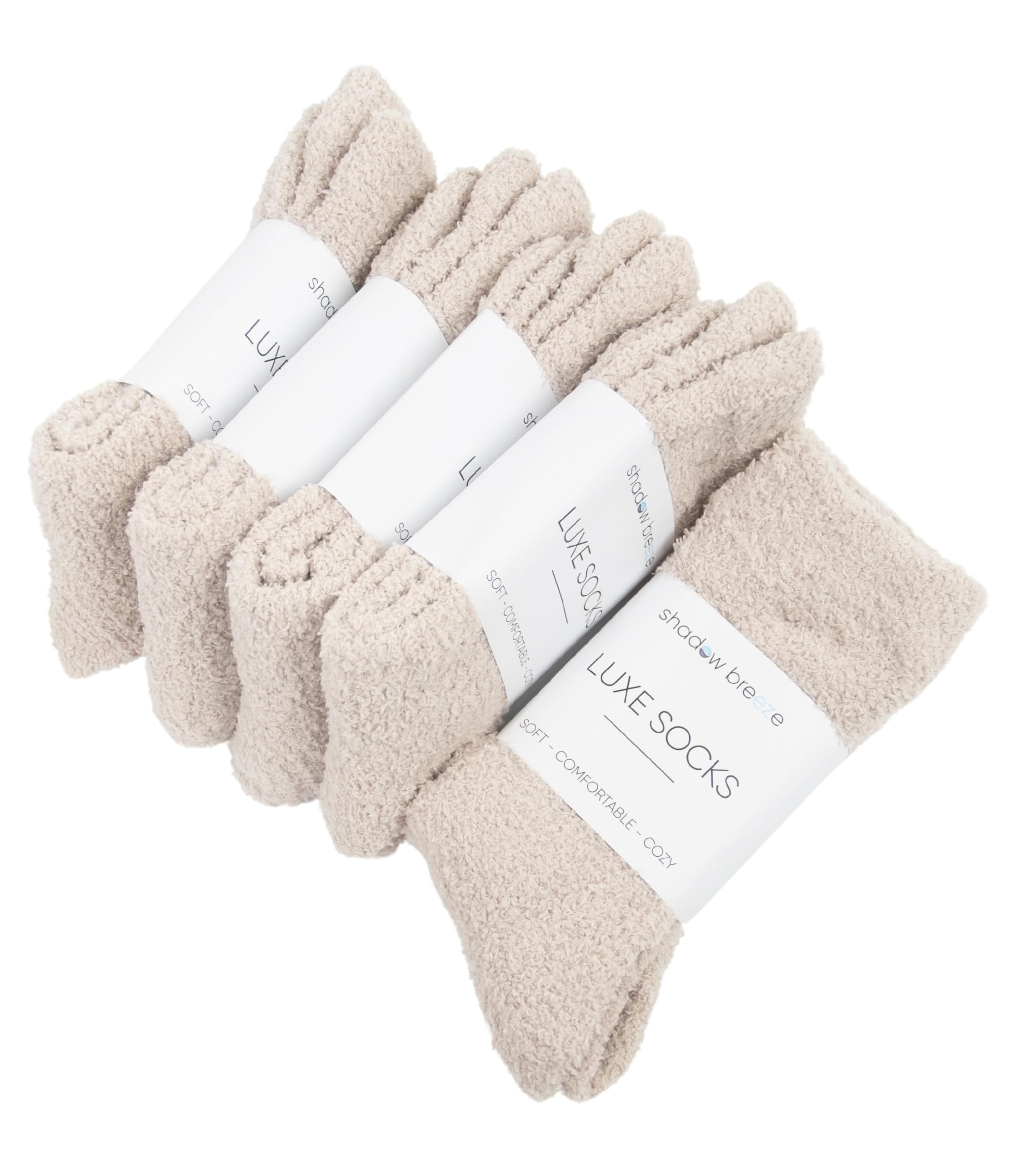 Shadow BreezePlush Cozy Knit Socks | Super Soft Comfortable Fuzzy Luxe Socks