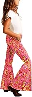 Vista 4 de Deerose Pantalones de cintura alta con estampado floral para niñas de 5 a 14 años