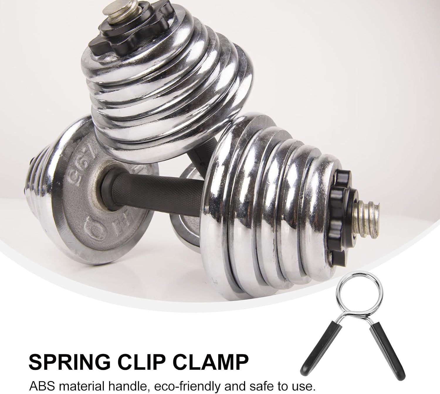 GARVALON 4pcs 28mm Dumbbell Barbell Spring Collar Clips Weightlifting Bar Spring Clamp for Strength Training Gym Equipment