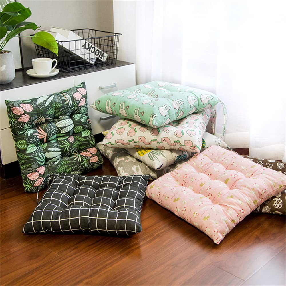 Coussin pour Chaise,galettes de Chaise 45x45,Coussins de Chaise de Jardin,Confortable et coloré pour l'intérieur et l'extérieur (Set de 4, S)