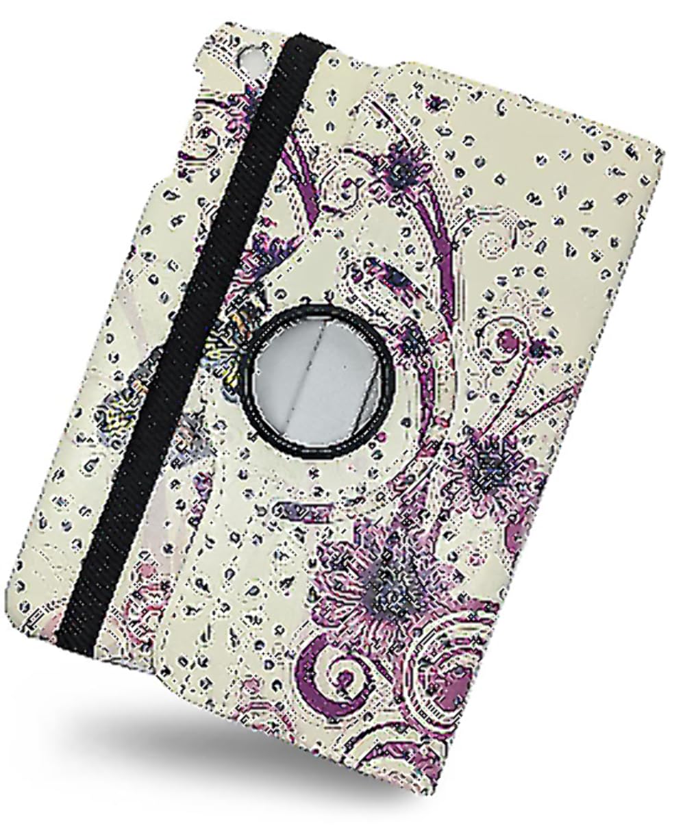 Étui Amazon Fire 7 rotatif 360 contre les rayures d'écran au motif violet - 8