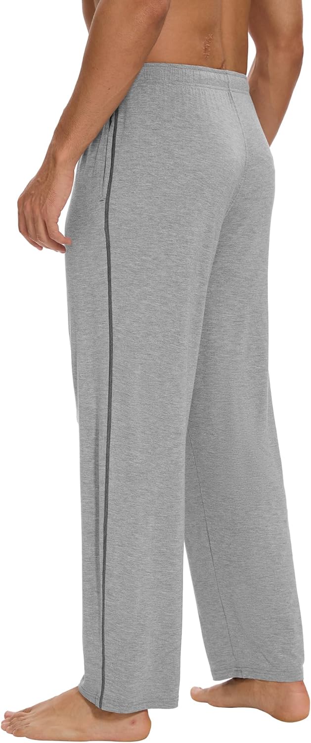 WiWi Viscose from Bamboo Mens Pajama Pants Soft Lounge Bottoms Sweatpants Sleep Pant Drawstring with Pockets S-XXL - Image 2
