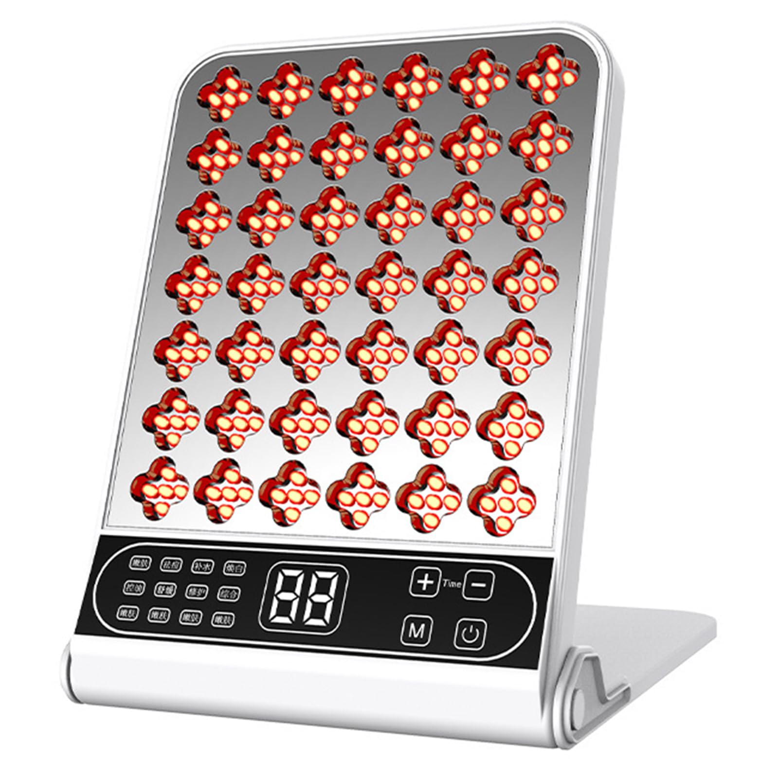 GOURIXIN Panel de luz roja con 210 LED, 4 Longitudes de Onda (415 NM, 590 NM, 630 NM y 850 NM), Dispositivo de Terapia de luz infrarroja cercana, Temporizador Integrado y Soporte Ajustable