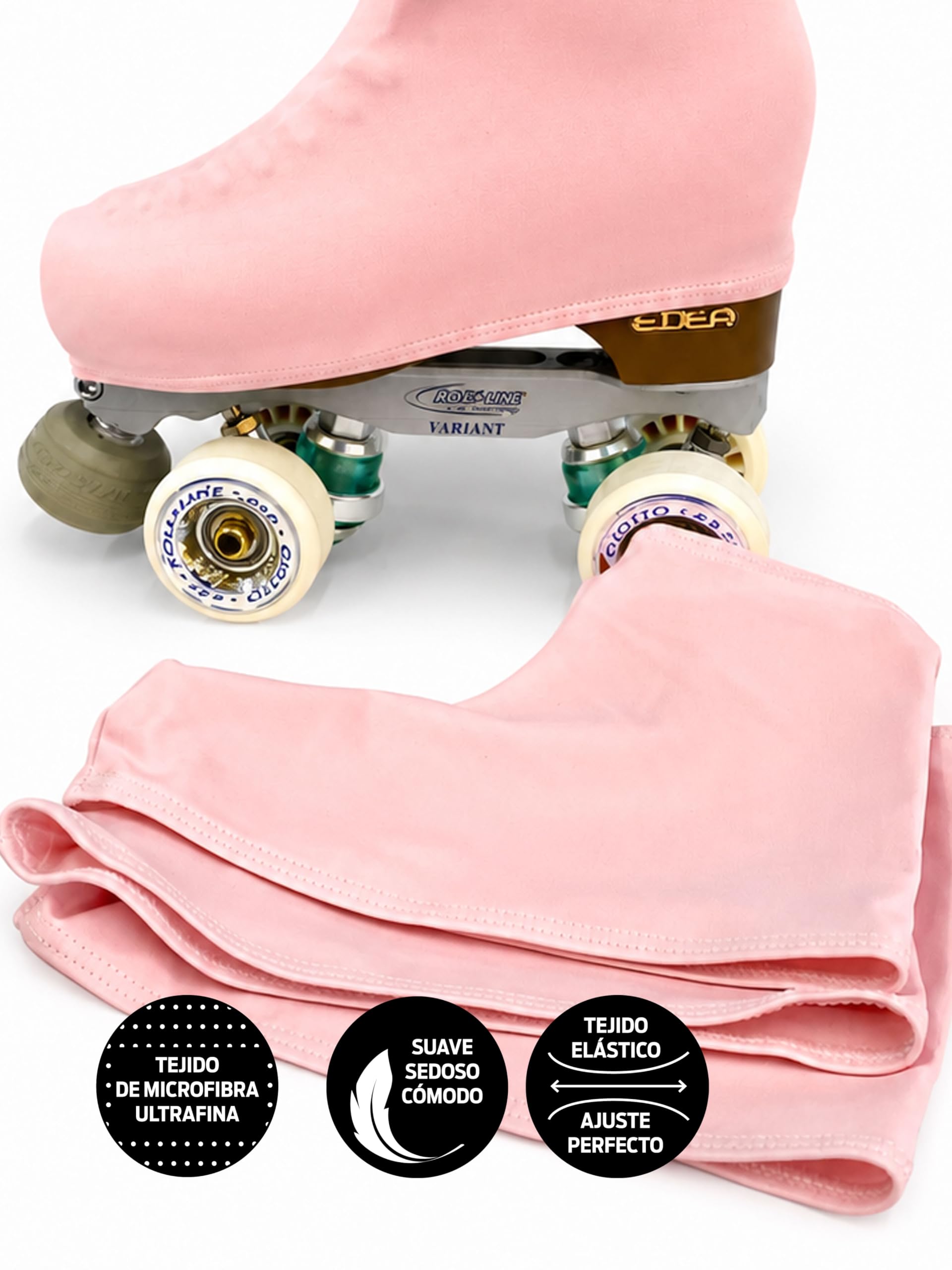 CRLSPORT Cubre patín para niña y Mujer, Funda Patinaje Hielo 180 Densidad Talla Universal Rosa Bebé