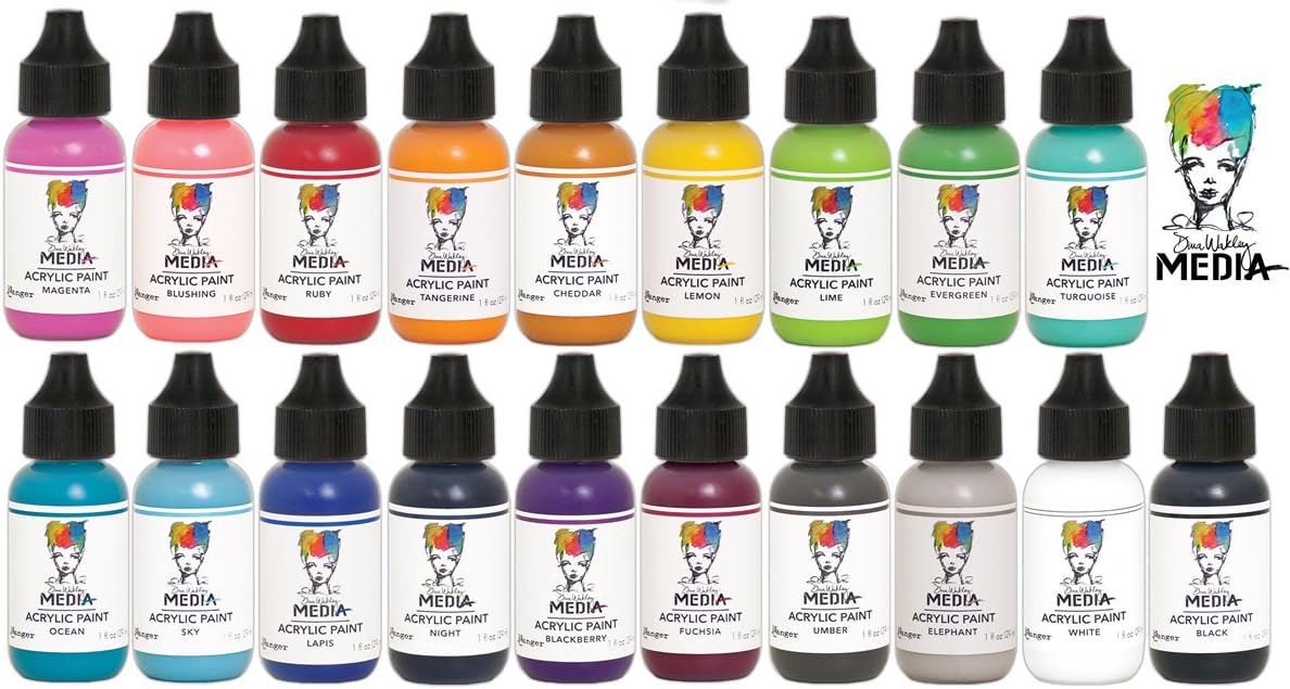 SPECIAL BUNDLE Ranger-Dina Wakley-Heavy Body Acrylic Paints-(1 oz) 19 COLORS