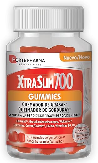 Quemador de Grasas Extra XTRASLIM 700 GUMMIES, 60 Caramelos de Goma - Forté Pharma