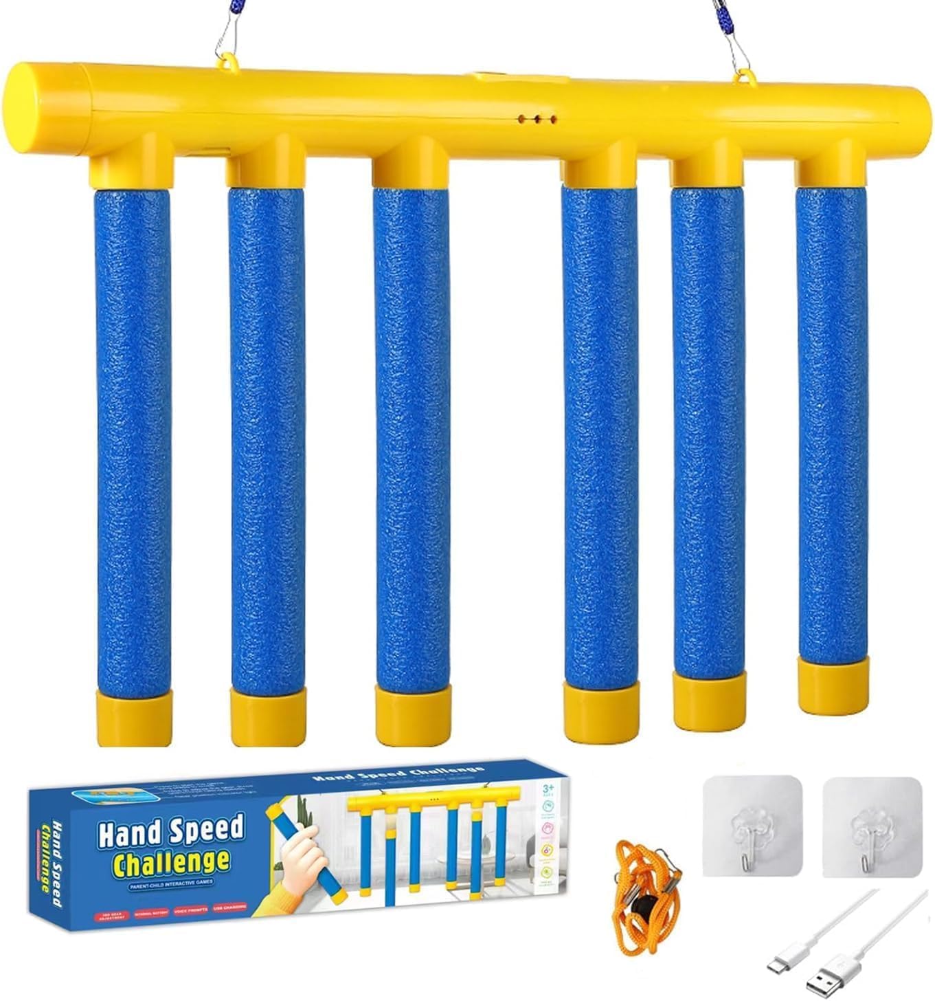 RVOGJP Reflex Drop Sticks Challenge Game, Hand Eye Coordination Training Toy, 3 Adjustable Speed Modes,Hand-Eye Coordination & Reaction Training Toy, Fun Catch Falling Sticks Game for Kids, Adults