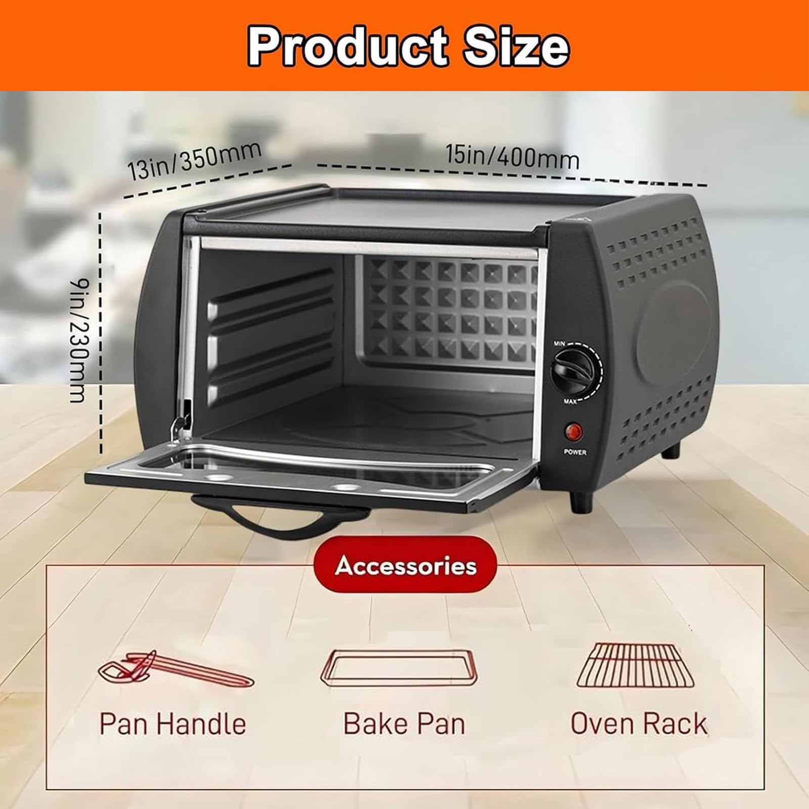 Elektryczny piekarnik Tandoor, mini piekarnik 15 l z regulacją temperatury (48.9 °C-398.9 °C), idealny do robienia roti, chapati, pizzy i naan