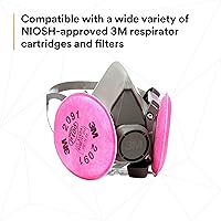 Vista 8 de Mascarilla respiratoria de protección P100 de medio rostro marca 3M. Respirador reutilizable (AAD), S, 1