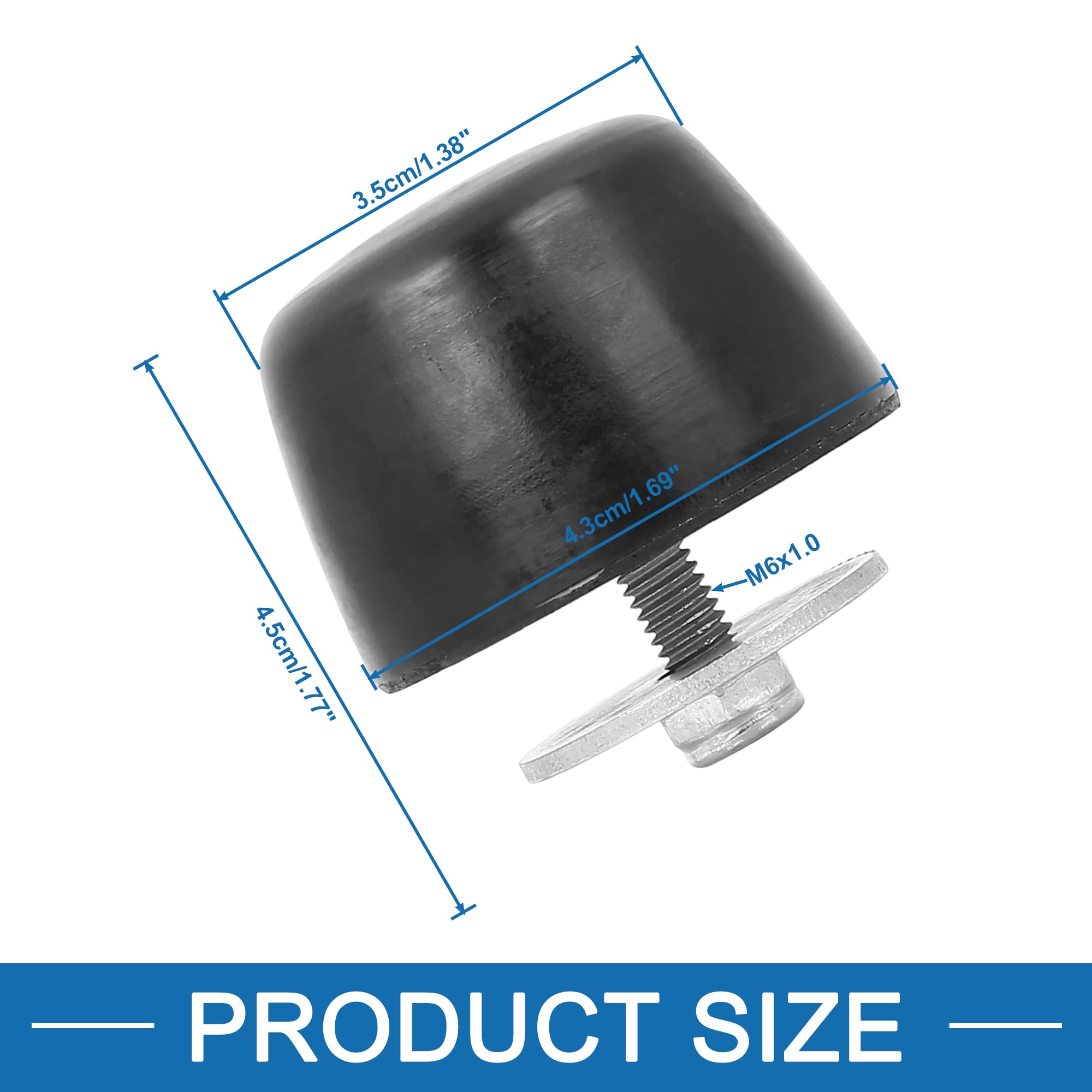 Paraurti Cofano Per Jeep Wrangler JK - Set Di 2, Gomma, Nero, KJ71051BK