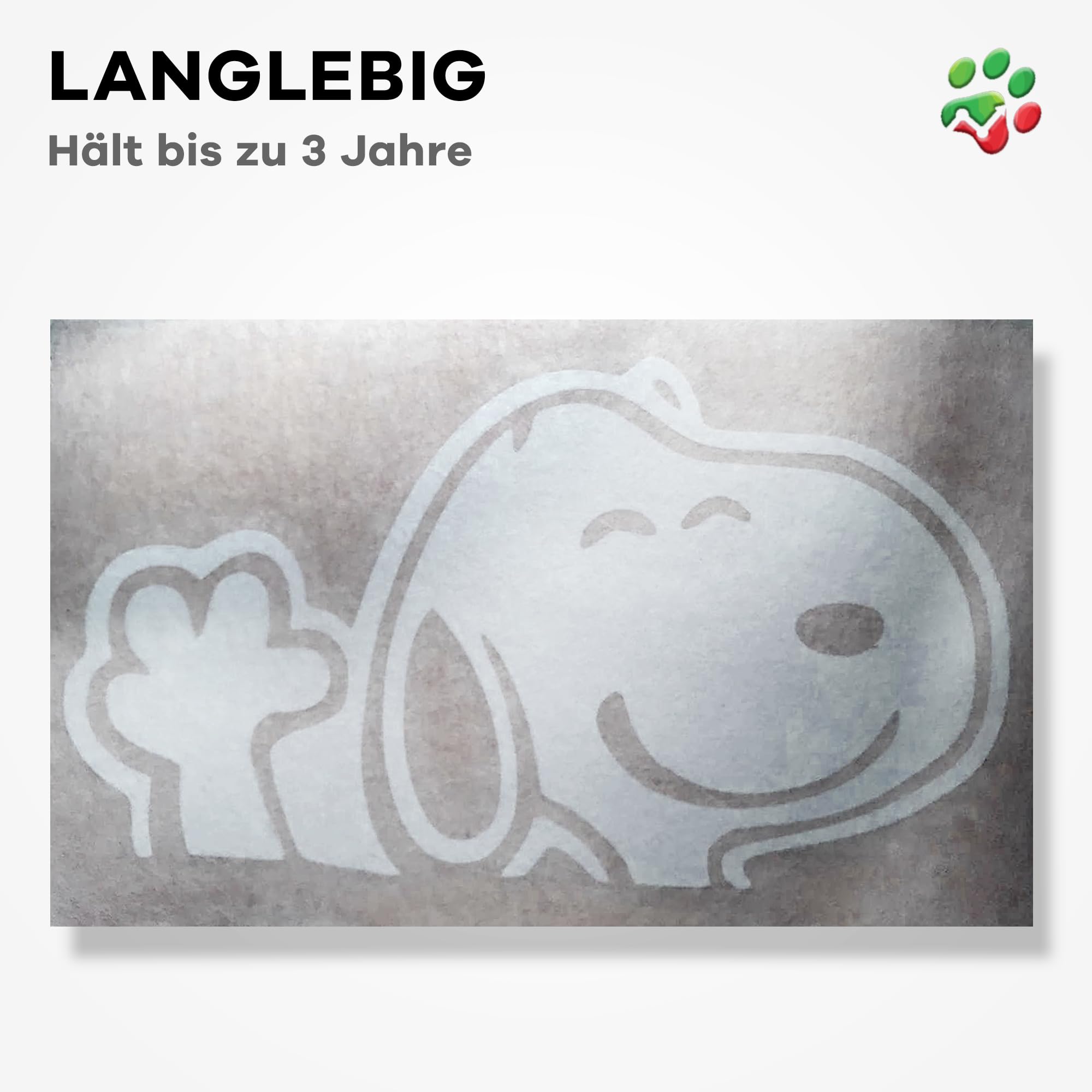 Naklejka na samochód Snoopy białe machanie, szerokość 12,7 cm, dekoracja na samochód, okno, na okno samochodowe, z folii, naklejka na gładkie powierzchnie