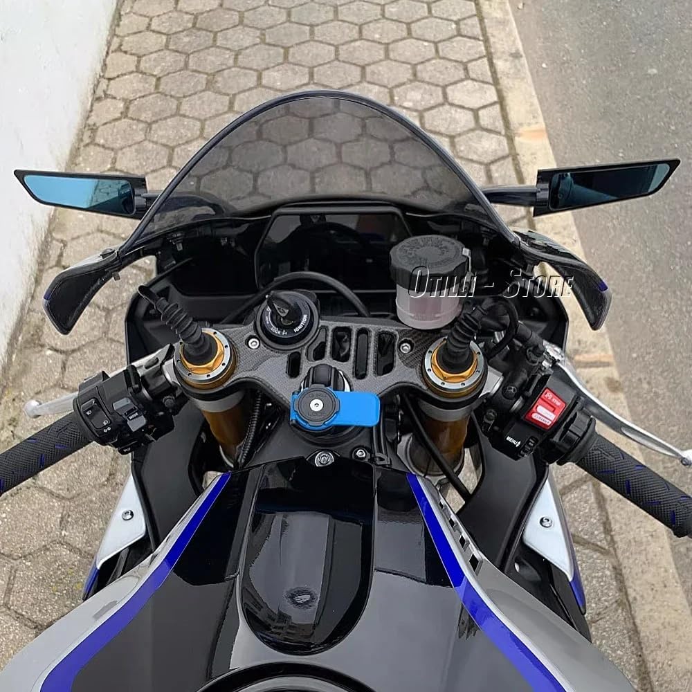 Compatible with Yamaha YZF R7 2021-2023 2024 2025/YZF R6 2017-2020 Motorcycle Accessories Black Rearview Mirrors 360° Rotatable Wind Wing Side Mirrors