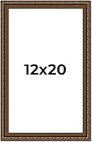 Vista 41 de Marco de fotos completo de madera dorada envejecida de 16 x 20 pulgadas con plexiglás acrílico UV, parte trasera de tablero de espuma y accesorios