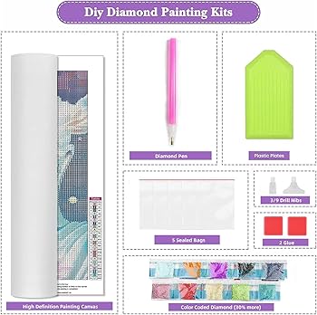 Amazon.com: Diamond Painting Blue Rose Diamond Art Kits