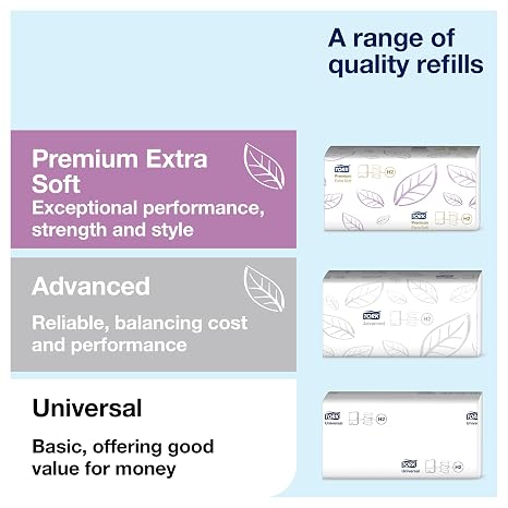 Tork Hand Towel Singlefold Wall Mounted Dispenser H3 Elevation Range 553008 | Black