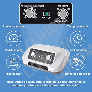 Pressotherapy Legs and Abdomen, Boots Pressotherapy Legs, 6 Chambers Machine Massager Lymphatic Drainage Circulation, 0-30 Min, 0-240 Mmhg Adjustable (Grey, 2 Arms + 2 Legs + Abdomen)