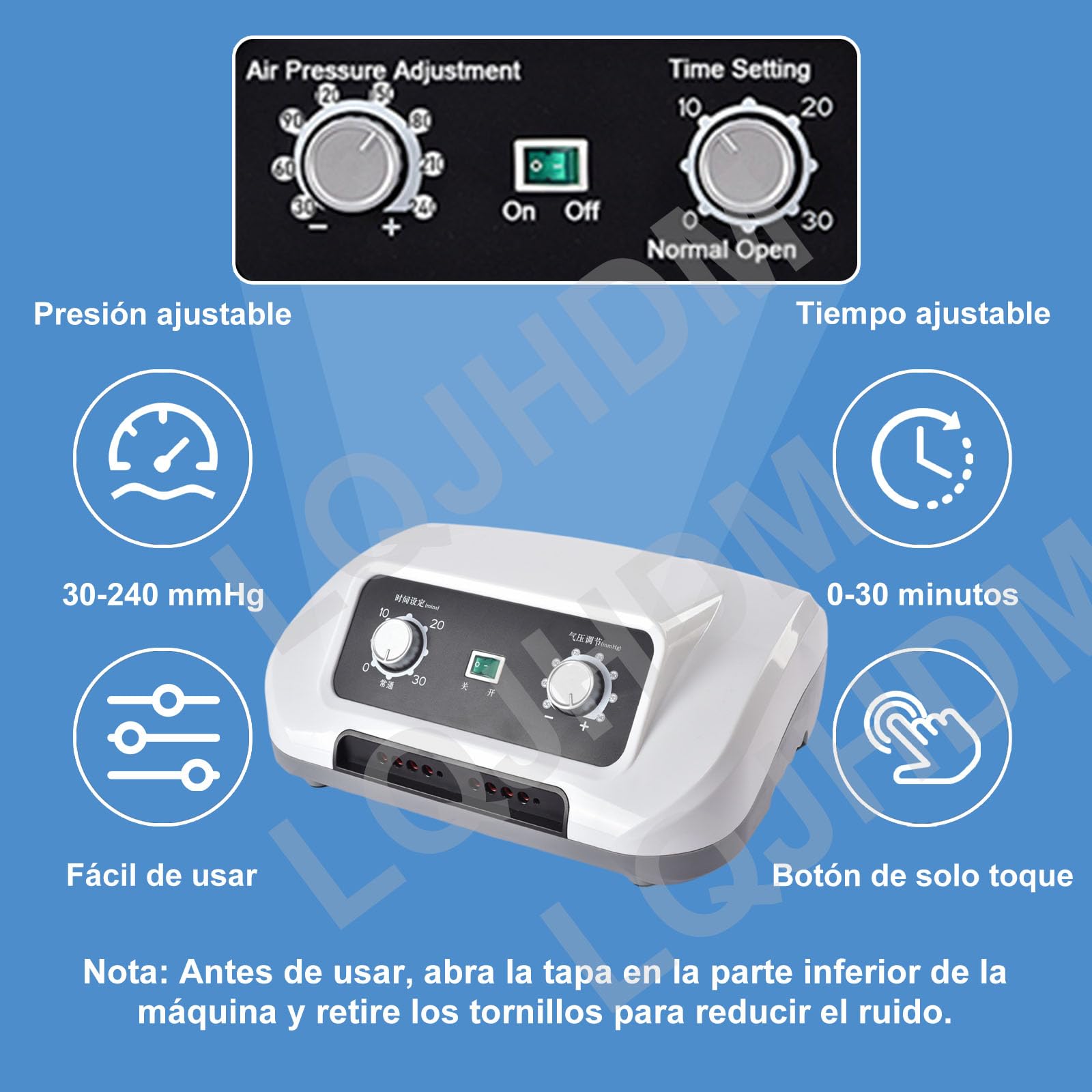 Pressoterapia gambe e addome, stivali da pressoterapia gambe, 6 camere macchina da massaggio Drenaggio linfatico circolazione, 0-30 min, 0-240 Mhg regolabili (grigio, 2 gambe + addome)