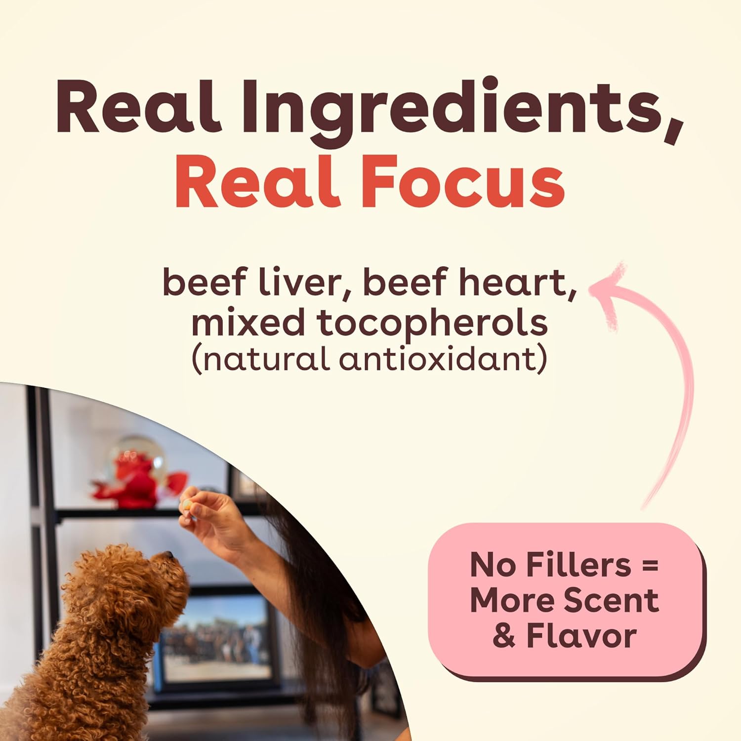 Pupford Freeze Dried Training Treats for Dogs & Puppies, 1400+ Three Ingredient Bites (Beef Liver, 4 oz, 3 Pack)