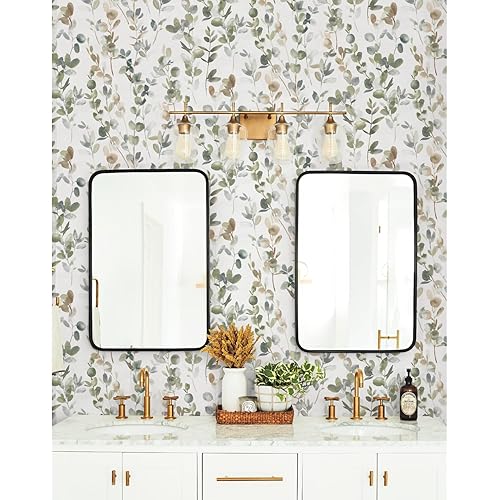 York Wallcoverings Candice Olson PSW1430RL Green Joyful Eucalyptus Premium Peel and Stick Wallpaper