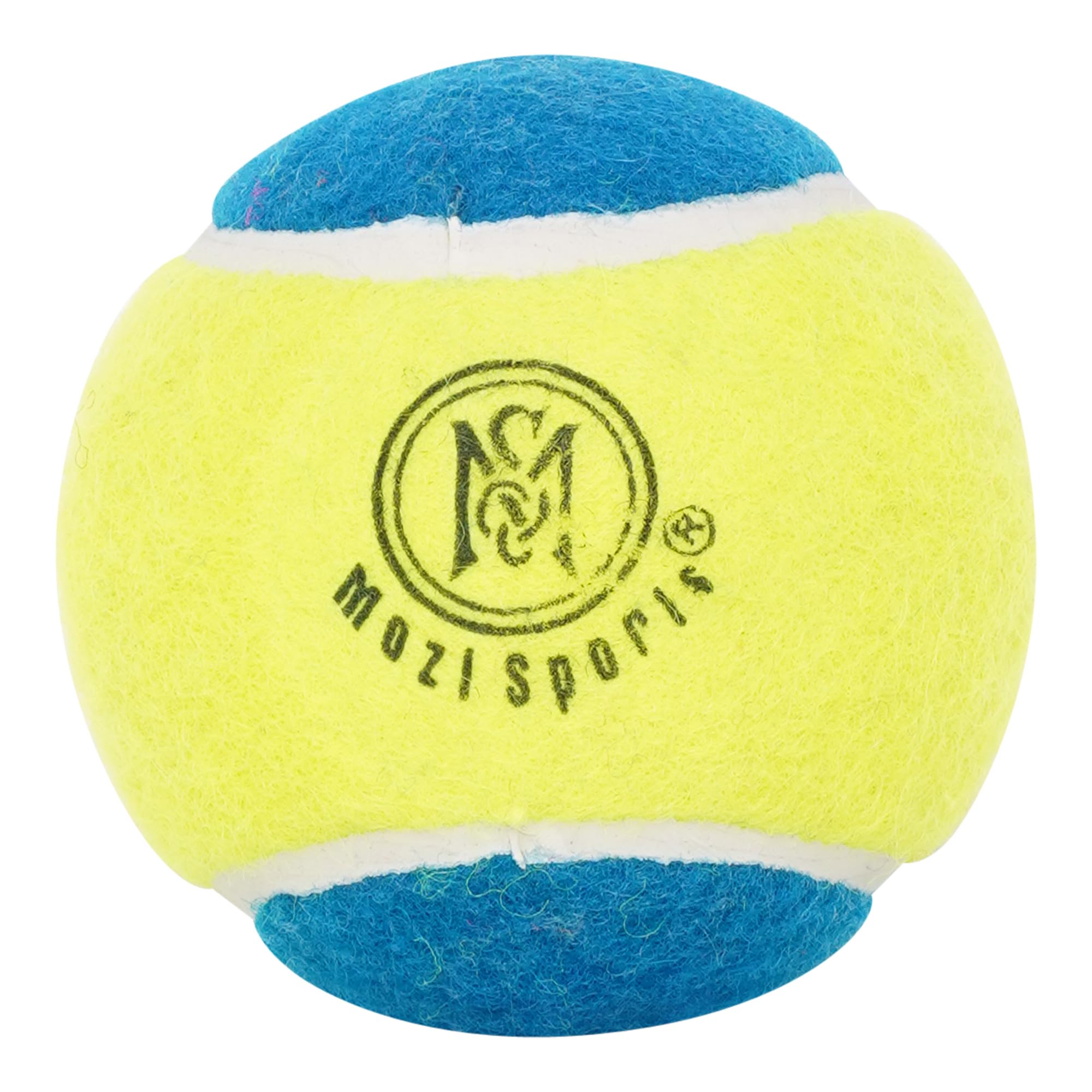 Mozi Sports Cricket Tennis Balls- Heavy Rubber Tennis Balls for Cricket Play Weight 120gm (Blue/yell), 7.1 cm - Image 2