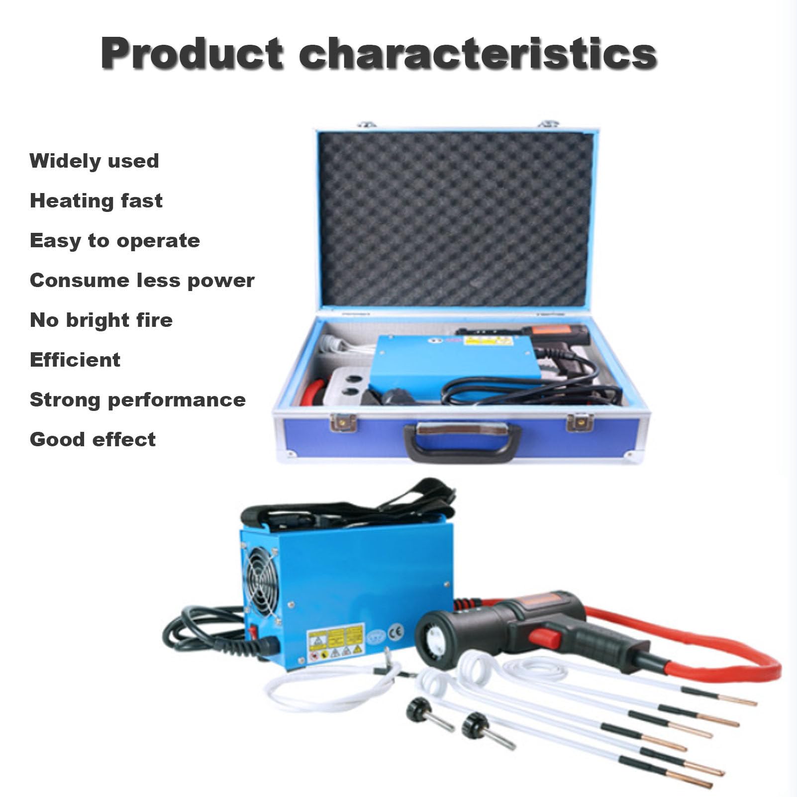 Kit de Calentador de inducción magnético, Herramienta de extracción de Pernos de Calentador magnético de Mano de 1500 W, Herramienta de extracción de Pernos de Calentamiento por inducción
