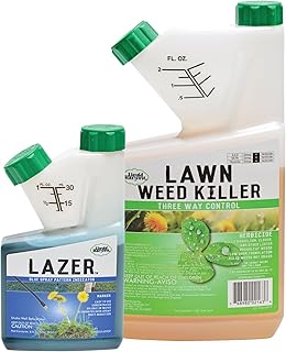 Liquid Blue Spray Pattern Weed Killer