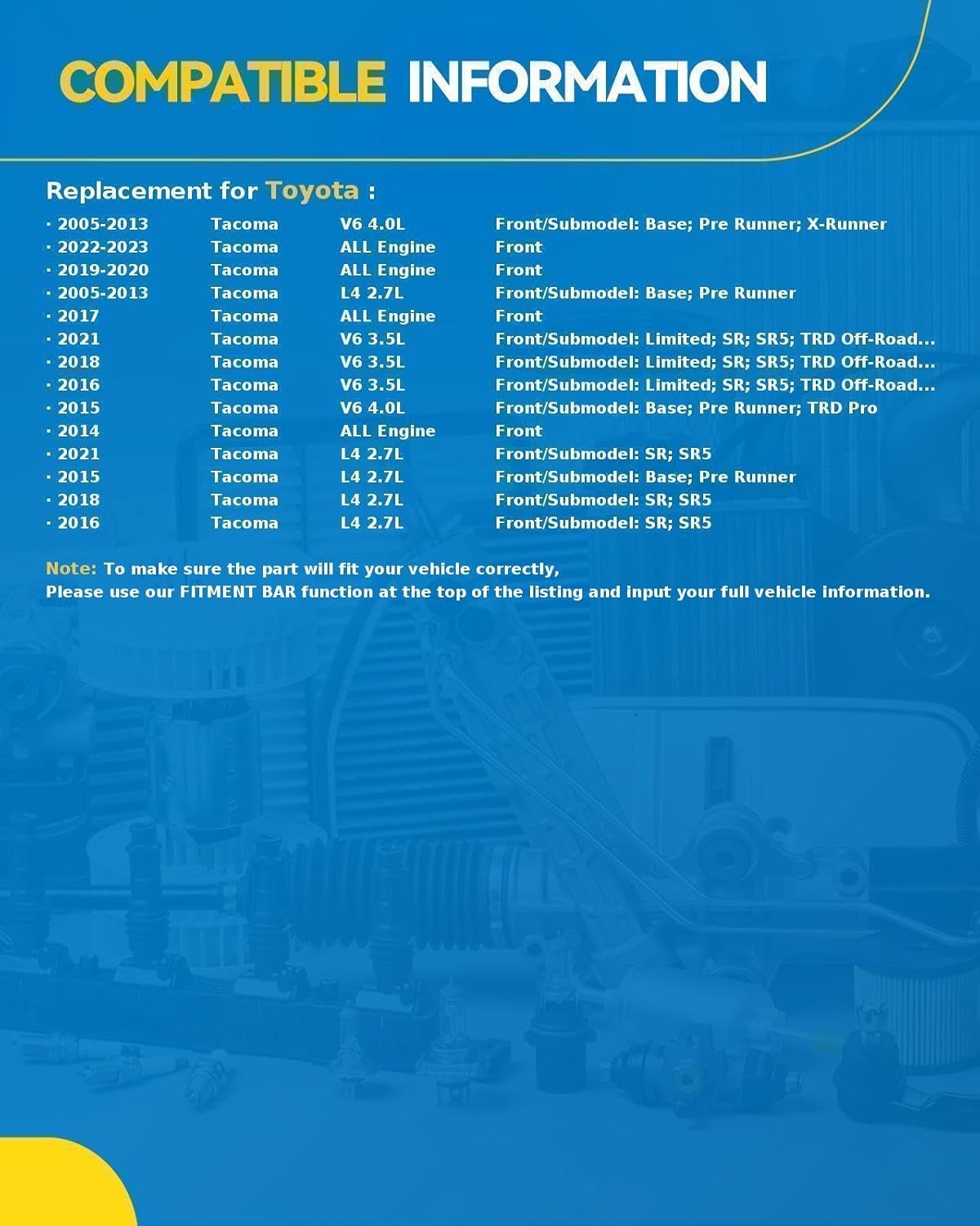 PHILTOP 2" Adjustable Front Leveling Lift Kit Replacement for Tacoma 2005-2023 2WD/4WD, LLK019 Strut Spacer Suspension Lift Kits Lift Spacers