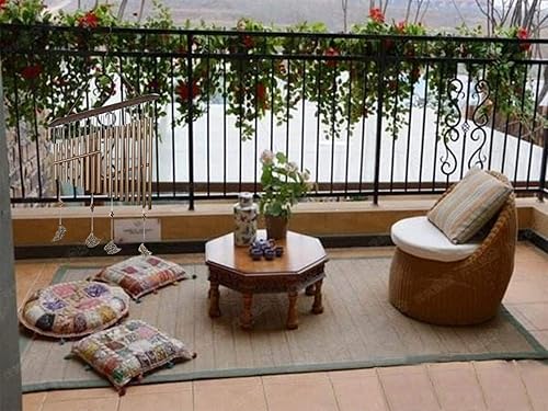 Miniatura 6 de Campanillas de viento de 29.5 pulgadas para exteriores, tonos melódicos, arpa de mariposa, campanillas de viento de madera hechas a mano para