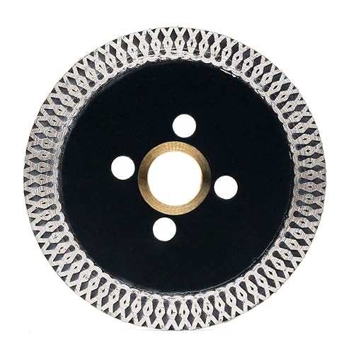 Miniatura 7 de SUBRILLI Hoja de sierra de diamante de 3 pulgadas para tallar segmento turbo disco de corte con rosca extraíble de 58-11 para azulejos de granito de