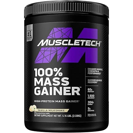 Mass Gainer MuscleTech 100% Mass Gainer Protein Powder | Protein Powder for...