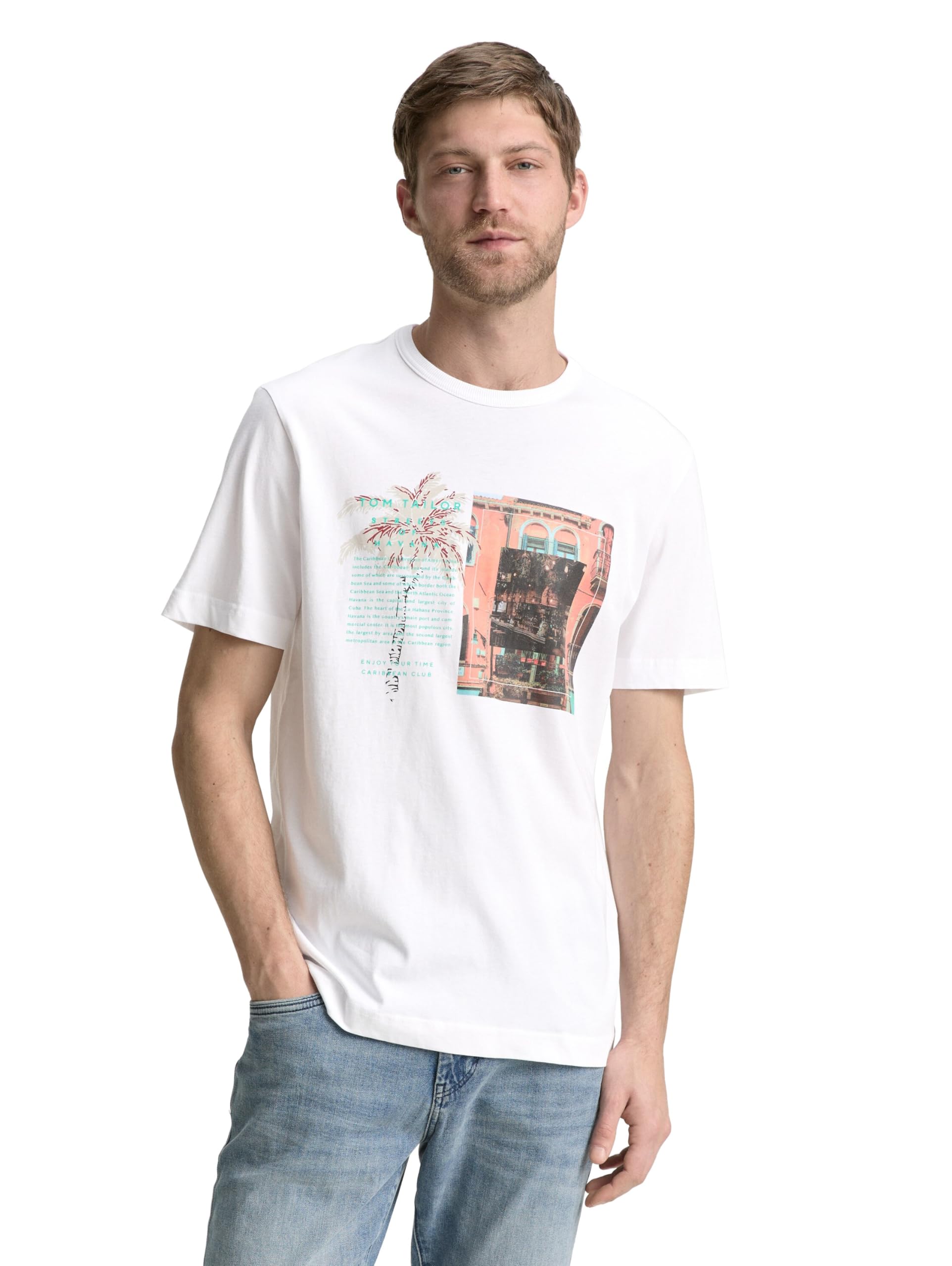 TOM TAILOR Herren T-Shirt mit Foto-Print