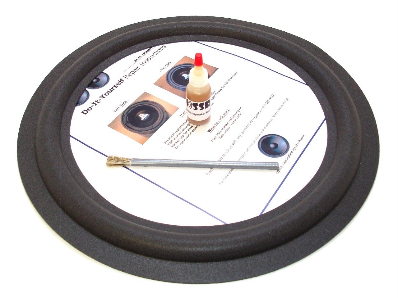 Realistic Mach I Speaker Foam Surround Edge Repair Kit - 1 Speaker Kit - Compatible with Radio Shack Realistic Mach 1, Mach-1, Mach1, Mach One, 3802,