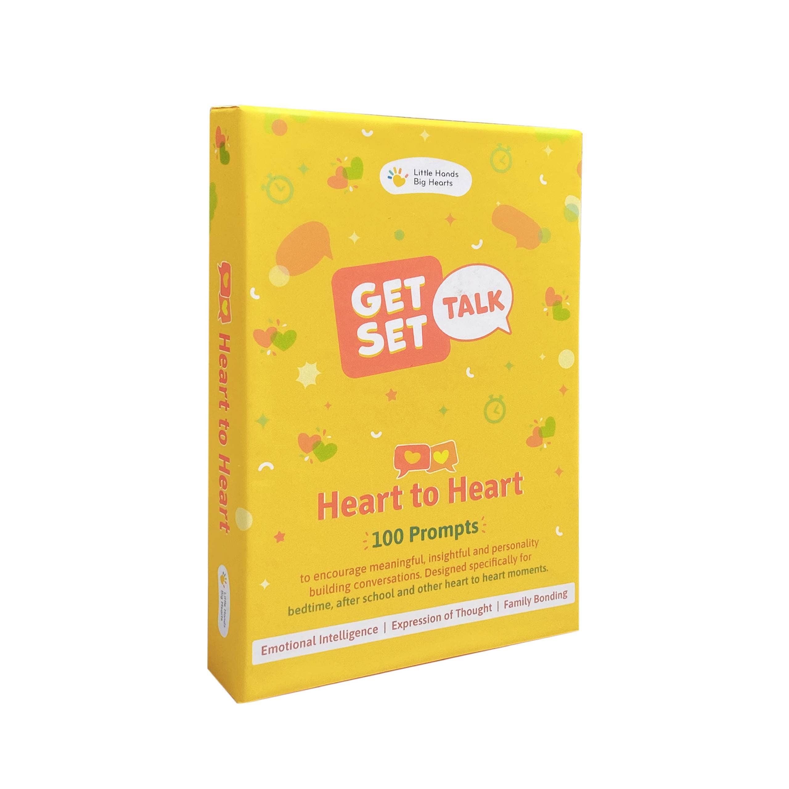 Little Hands Big Hearts - Heart to Heart Conversation Starter Cards (Ages 5 & Above) | Flash Cards for Kids, Family Bonding & Emotional Intelligence | Brain Games for Kids 9-12