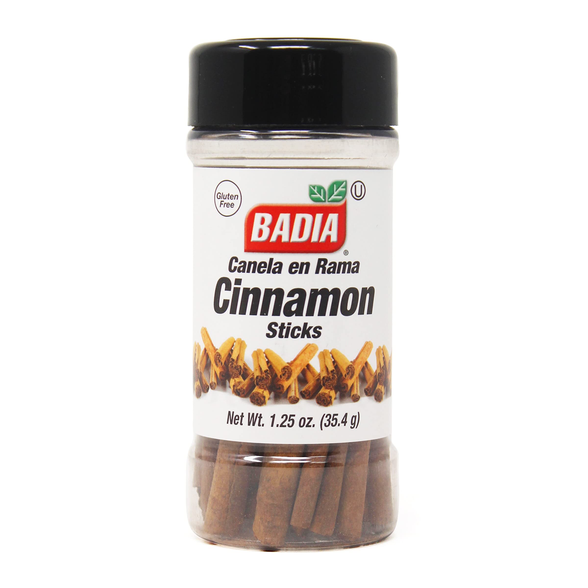 Badia Cinnamon Sticks, 1.25 oz – Sweet and Warm Aromatic Whole Cinnamon Spice – Natural, Gluten Free, Kosher, and No MSG