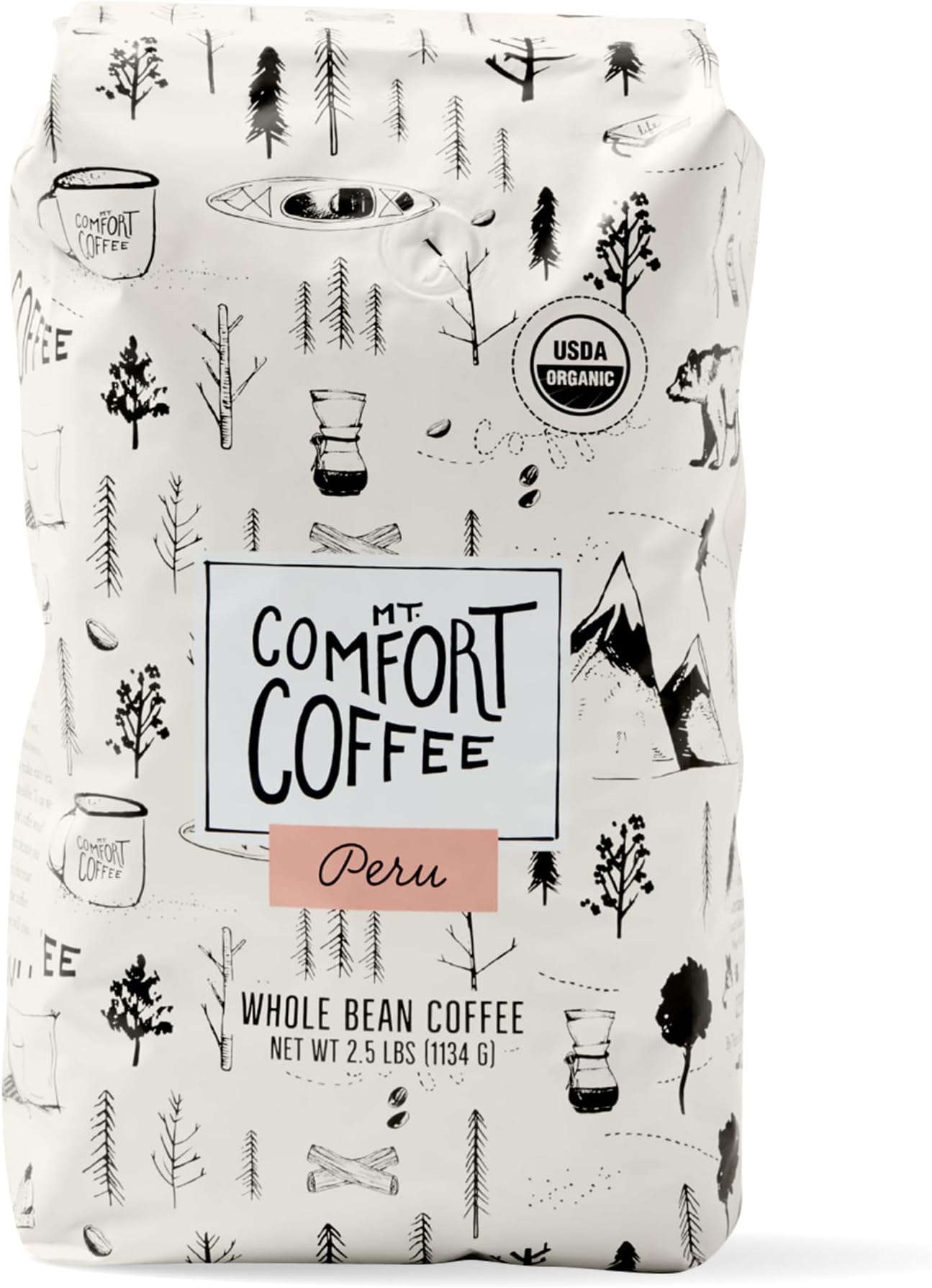 Amazon.com : Mt. Comfort Coffee Organic Peru Medium Roast, 2.5 Pounds ...